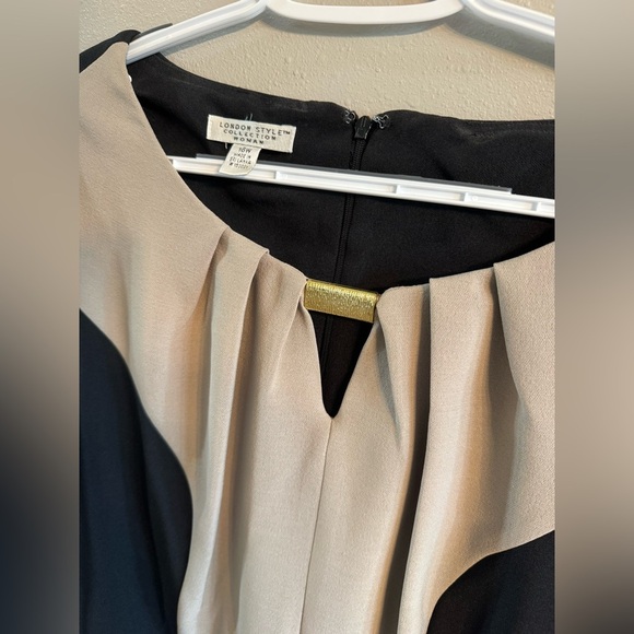 NWT London Style Black and Tan Dress - Picture 6 of 7